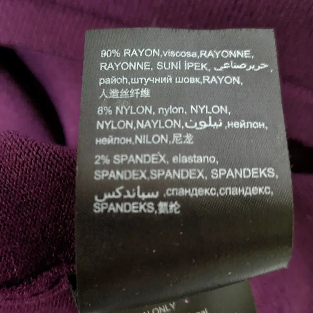 BEBE Purple Plum Knit Dress Size S Keyhole Cutout Bodycon Short Sleeves - Picture 8 of 16